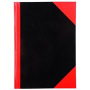 Cumberland 43111CM Red  Black Notebook Gloss A4 100 Leaf