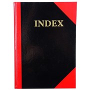 Cumberland 43114 Red  Black Notebook Gloss A4 100 Leaf Indexed