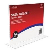 Deflecto 47701 Sign Holder Double Sided A4 Landscape