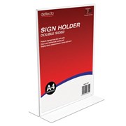 Deflecto 47801 Sign Holder Double Sided A4 Portrait