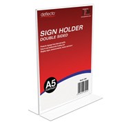 Deflecto 47901 Sign Holder Double Sided A5 Portrait
