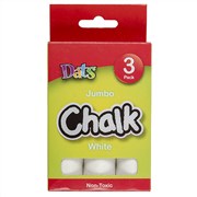 Chalk 51800 Dats Jumbo White Pk3