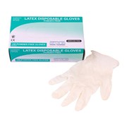 Stylus 4313 Latex Disposable Gloves XLarge Cream Box 100