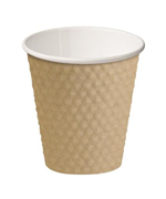 Cast Away Dimple Wall Paper Hot Cup 8oz280ml Brown Carton 500