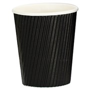 Vee Triple Wall Insulated Coffee Cup Black 237ml  8oz Pack 15