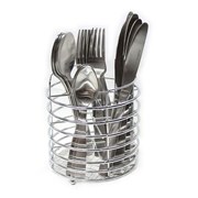 Cutlery Set Stainless Steel With Chrome Wire Caddy
