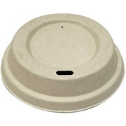 Earth Eco NP9272 Sugarcane Cup Lid 80mm Suit 8oz Pack 50