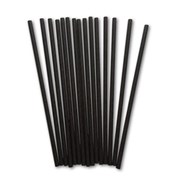 BIOPAK Straw Bio Paper Regular 6mm Black Pack 250