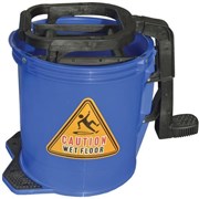 Cleanlink 12115 Heavy Duty Mop Bucket Plastic Wringer 16L Blue