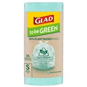 Glad 50 Plant Based Bin Liners 18L 35pkt