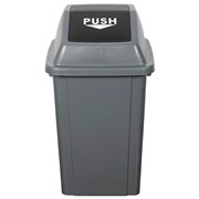 Cleanlink 12056 Bin Plastic 60Ltr with Bullet Lid Grey