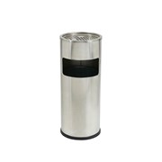 Compass 761250 Lobby Bin with Ashtray 10L Stainless Steel
