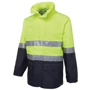 TSCO 6DNLLENC HiVis Day and Night Long Line Jacket LimeNavy Large