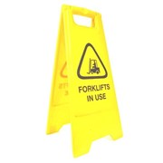 Cleanlink 12159 Safety Sign Forklifts In Use Yellow