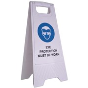 Cleanlink 12166 Safety Sign Eye Protection Must Be Worn White
