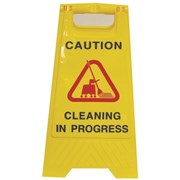 Cleanlink 12051 Safety Sign Cleaning In Progress Yellow