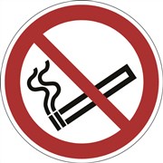 Durable 172803 Sign Safety Marking Smoking Prohibited Red