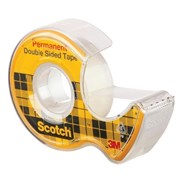 Scotch 136 Tape Double Sided 12mm x 63m In Dispenser