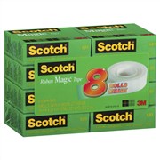 Scotch 810 Magic Tape 19mm x 25m Pack 8