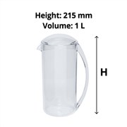 Connoisseur Plastic Water Jug With Lid 1L 5380010