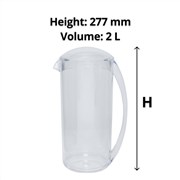 Connoisseur Plastic Water Jug With Lid 2L 5380020