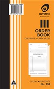 Olympic 738 Carbonless Duplicate Order Book 125 x 250mm