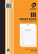 Olympic 740 Carbonless Duplicate A4 Order Book 210 x 297mm