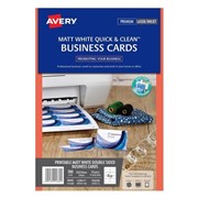 Avery 936220 Business Cards 8 per sheet C3201525  Double Sided White Pack 25