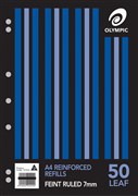 Olympic 141412 Reinforced Loose Leaf Refills A4 50 Leaf  7 Hole Reinforced