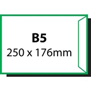 Envelope 196967 B5 250 x 176mm Peel  Seal  White Box 250 607331