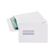 Envelope 921397 Strip Seal 245 x 162mm White Expandable Pocket Window Face Pack 25
