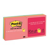 Post It Notes R330 AN Pop Up 76 x 76mm Capetown Assorted Pack 6