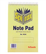 Spirax 563A Notebook 127 x 200mm 200 Page Top Open