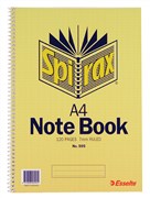 Spirax 595 Notebook A4 210 x 297mm 120 Page Side Open