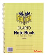 Spirax 593 Notebook Quarto 200 x 252mm 120 Page Side Open