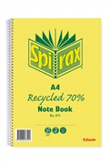 Spirax 811 Notebook A4 Recycled 70 240 Page Side Open