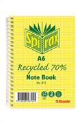 Spirax 813 Notebook A6 Recycled 70 100 Page Side Open