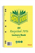 Spirax 814 Lecture Book A4 Recycled 140 Page Side Open