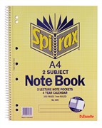 Spirax 605 2 Subject Notebook A4 250 Page