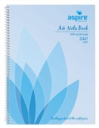 Aspire Spiral Notebook A4 240 Page Side Open