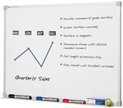 Quartet QTPWP0456A Penrite Slimline Whiteboard Commercial 600 x 450mm