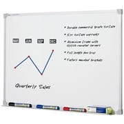 Quartet QTPWP0909A Penrite Slimline Whiteboard Commercial 900 x 900mm
