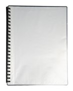 Display Book Refillable Clear Front 20 Pocket A4 Black 53938
