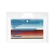 Marbig 2015212 Doculope Document Wallet With Button A3 Clear Pack 10