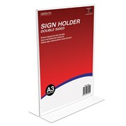 Deflecto 48001 Sign Holder Double Sided A3 Portrait