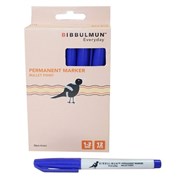 Bibbulmun Permanent Marker 100 Bullet Blue Box of 12 9027495