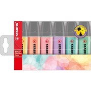 Stabilo Boss 7062 Highlighter Pastel Assorted Wallet 6