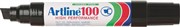 Artline 100 Permanent Marker Chisel 7512mm Black
