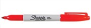 Sharpie 30052 Permanent Marker Fine Point 10mm Red