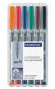 Staedtler 315 WP6 Lumocolor NonPermanent Pen Medium Assorted Wallet 6